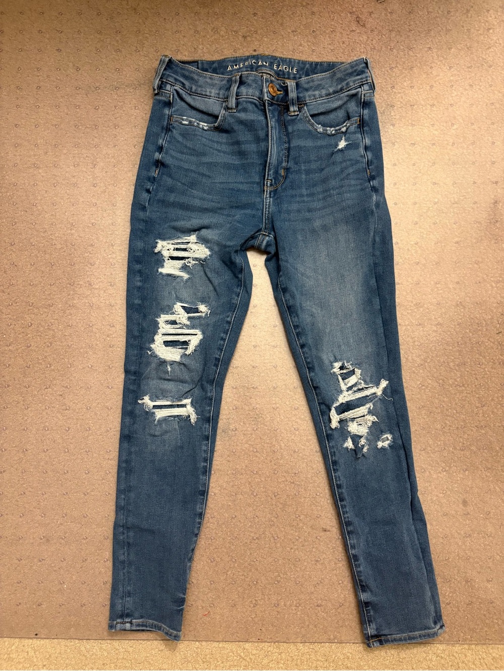American Eagle Outfitters High-Rise Distressed Skinny Jeans